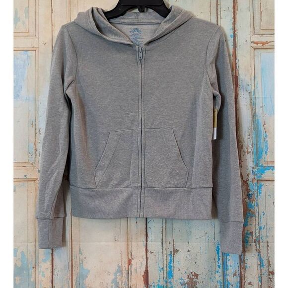 There Abouts Girls Size Medium (10/12) Grey Full Zip Sweatshirt Hoodie - Picture 1 of 8